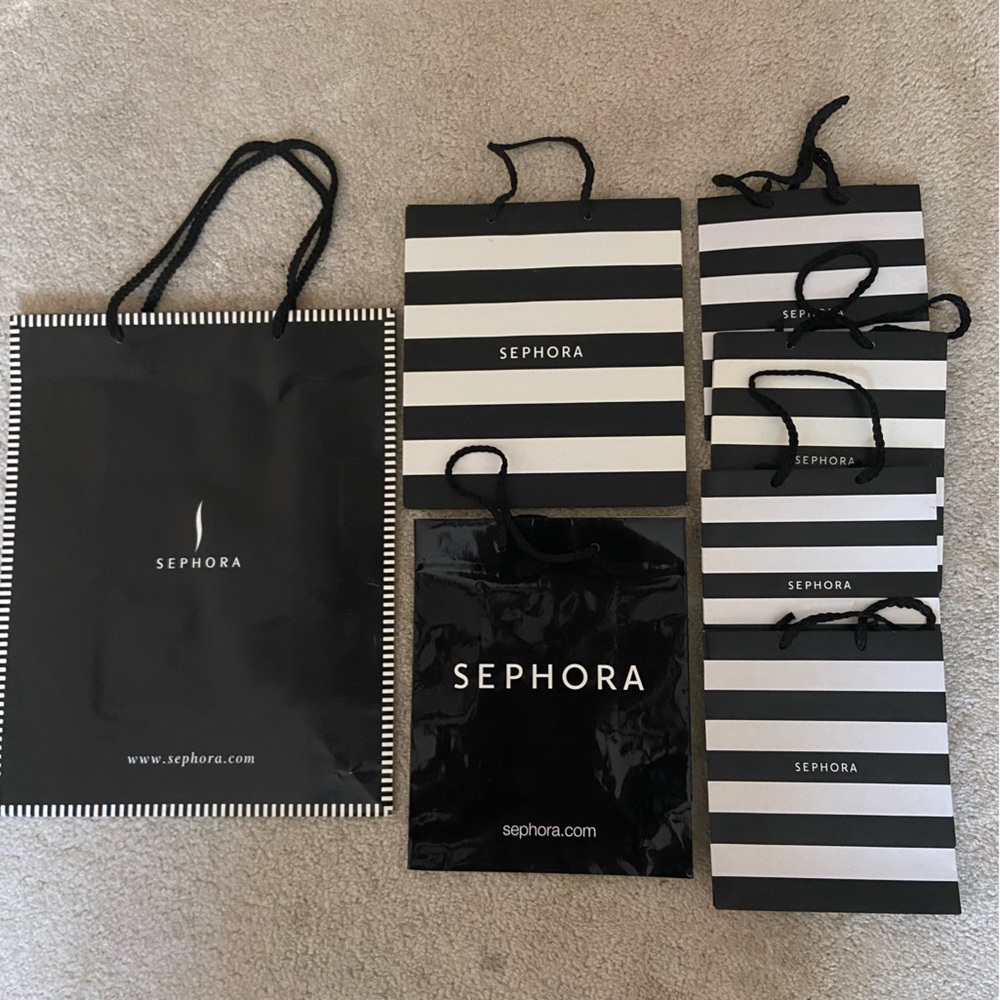 Sephora shopping bags- set of 7